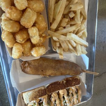 Dog Haus Biergarten - Sausage chili dog, OldTown hot dog - Burgers Near Me - Gaithersburg, Maryland