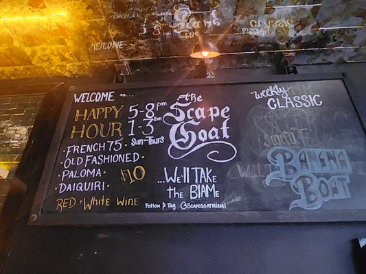 Menu photo 4 The Scape Goat Miami Beach, FL
