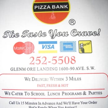 Pizza Bank - the front of the pizza bank - Pizza Near Me - Calgary, Alberta Pizza Bank - the front of the pizza bank - Pizza Near Me - Calgary, Alberta
