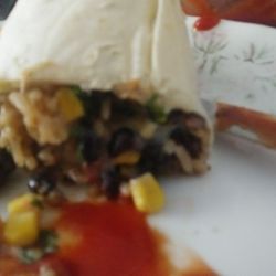 Barberitos Southwestern Grille & Cantina - Inside of the well stuffed Steak Burrito