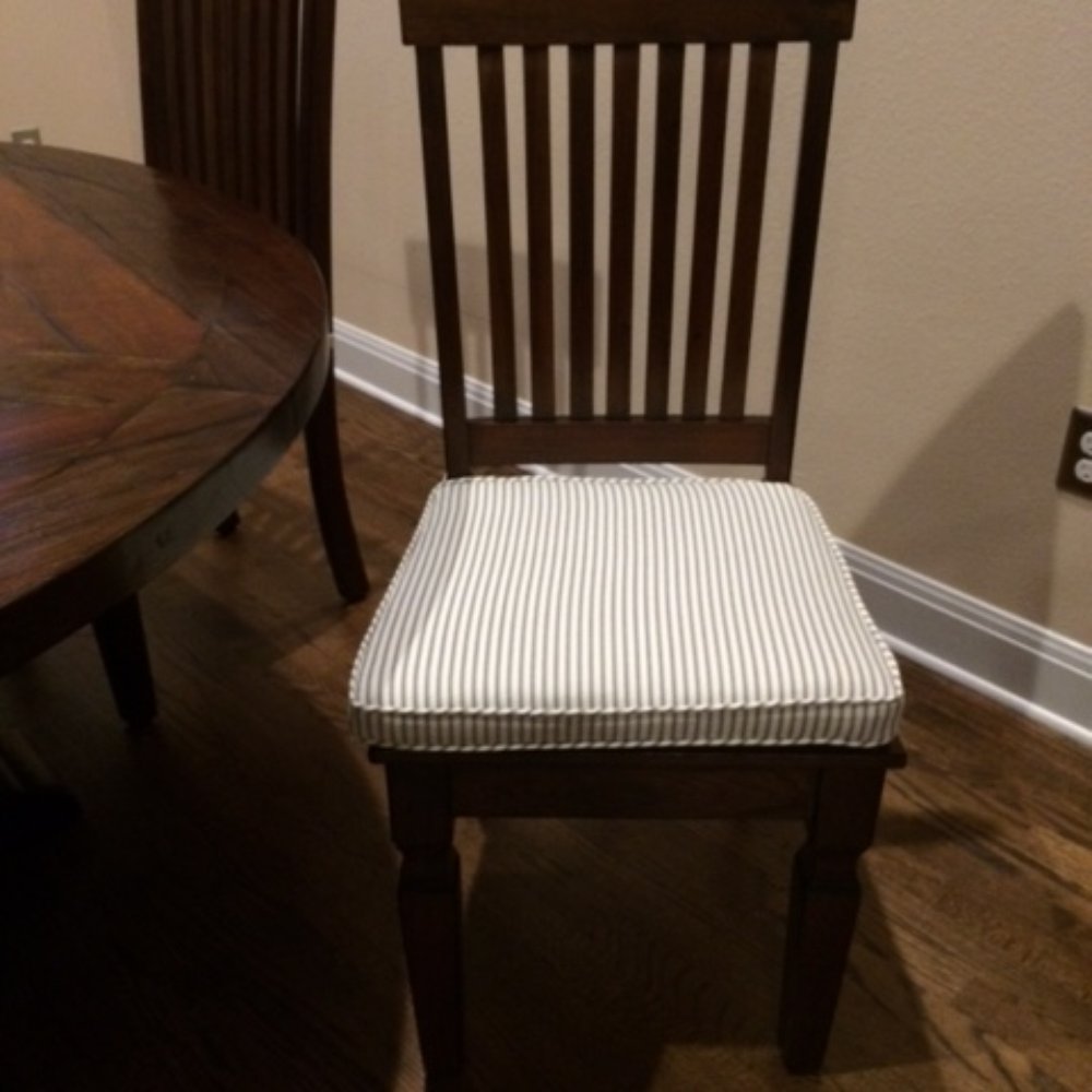 Slipworks - What a HUGE difference having a cushion makes on a chair! - Furniture Reupholstery Near Me - Austin, Texas Slipworks - What a HUGE difference having a cushion makes on a chair! - Furniture Reupholstery Near Me - Austin, Texas