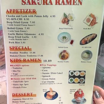 Sakura Ramen - 01/26/2025 - Menu - Noodles Near Me - Las Vegas, Nevada Sakura Ramen - 01/26/2025 - Menu - Noodles Near Me - Las Vegas, Nevada