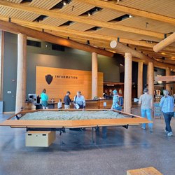 Craig Thomas Discovery and Visitor Center - Ranger desk for questions and info