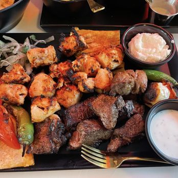 Bei Restaurant - Chicken and beef plate - Lebanese Near Me - Costa Mesa, California Bei Restaurant - Chicken and beef plate - Lebanese Near Me - Costa Mesa, California