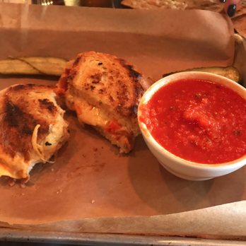 Miners Saloon - Grilled cheese and homemade tomato soup. Best I've ever had! Plenty of cheese inside the sandwich and the bacon makes it perfect - Cocktail Bars Near Me - Golden, Colorado