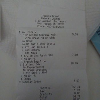 Panera Bread - Sandwiches Near Me - Nottingham, Maryland