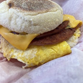 Dandee Donut Factory - NJ roll on a English muffin. - Donuts Near Me - Pompano Beach, Florida