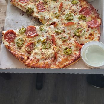 Mama's Pizza - Medium 12 inch pepperoni and jalapenos pizza.  As someone else stated, the crust is really good. - Pizza Near Me - Battle Mountain, Nevada