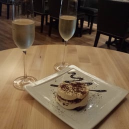 Tiramisu and sparkling wine-oh man that dessert was great! Tiramisu and sparkling wine-oh man that dessert was great!