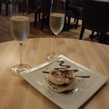 Meat Market Niagara - Tiramisu and sparkling wine-oh man that dessert was great! - Steakhouses Near Me - Niagara Falls, Ontario Meat Market Niagara - Tiramisu and sparkling wine-oh man that dessert was great! - Steakhouses Near Me - Niagara Falls, Ontario