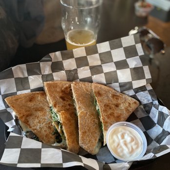 Newburgh Brewing Company - Spinach & Mushroom Quesadilla - Breweries Near Me - Newburgh, New York Newburgh Brewing Company - Spinach & Mushroom Quesadilla - Breweries Near Me - Newburgh, New York