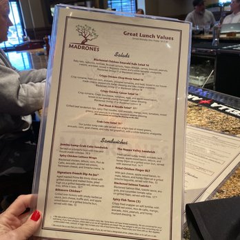 Madrones - Perfect menu - Steakhouses Near Me - Frederick, Maryland