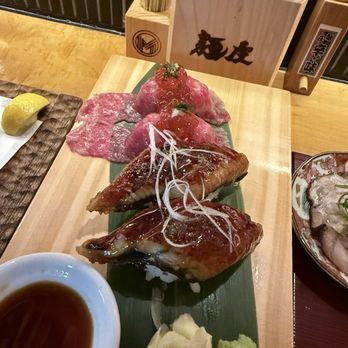 Mensho - A5 nigiri with Ikura and premium unagi - Noodles Near Me - Houston, Texas Mensho - A5 nigiri with Ikura and premium unagi - Noodles Near Me - Houston, Texas