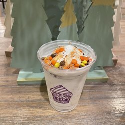 Twistee Treat - New Tampa - Reece's pieces + butterfinger w/ vanilla soft serve twistee.