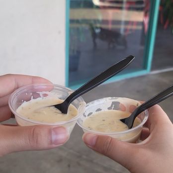 Lobster Guys - Free clam chowder sample - Seafood Near Me - Long Beach, California