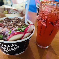 Birria Kings - Delicious Ramen birria bowl from Birria Kings and Michelada beer from Chula Vista Brewery.