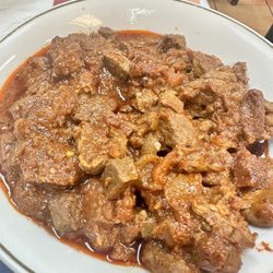 Embilta Café & Restaurant Ethiopian Cuisine - Awaze Beef Tibs close up!