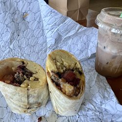 Wrap and coffee