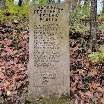 Lost River Cave - National Register of Historic Places signage - Boat Tours Near Me - Bowling Green, Kentucky Lost River Cave - National Register of Historic Places signage - Boat Tours Near Me - Bowling Green, Kentucky