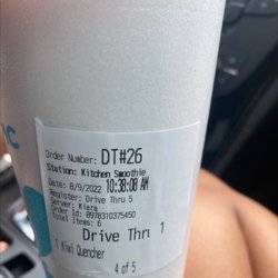 A KIWI QUENCHER. I asked for a kiwi quencher with white chocolate and pineapple.