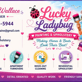 Lucky Ladybug - Business Card - Painters Near Me - Bangor, Maine Lucky Ladybug - Business Card - Painters Near Me - Bangor, Maine