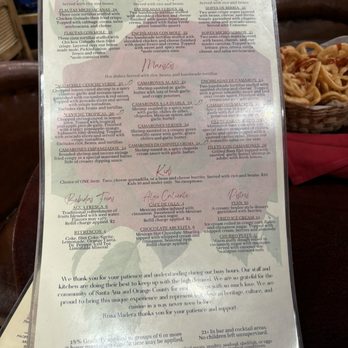 Rosa Madera - Menu - Mexican Near Me - Santa Ana, California