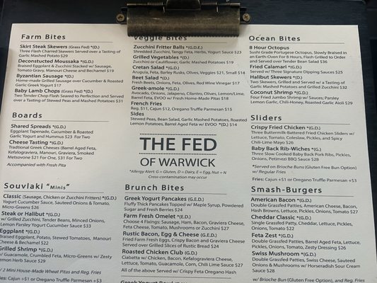 Menu photo 1 The Fed of Warwick Warwick, NY Menu photo 1 The Fed of Warwick Warwick, NY