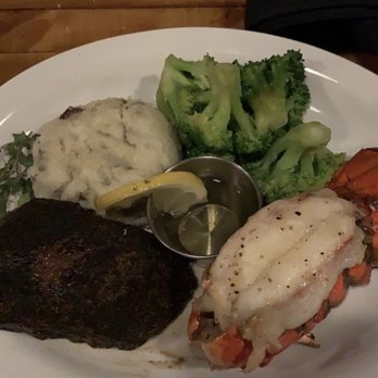Fahrenheit 132 - Baseball Sirloin, lobster tail, broccoli and rosemary mashed potatoes - Steakhouses Near Me - Fredericksburg, Virginia Fahrenheit 132 - Baseball Sirloin, lobster tail, broccoli and rosemary mashed potatoes - Steakhouses Near Me - Fredericksburg, Virginia