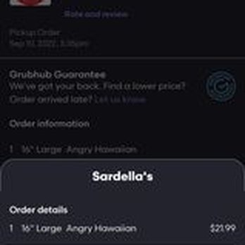 Sardella's Pizza & Wings - The receipt which also included last 4 of my card I used. - Pizza Near Me - Phoenix, Arizona Sardella's Pizza & Wings - The receipt which also included last 4 of my card I used. - Pizza Near Me - Phoenix, Arizona