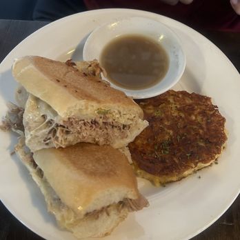 Ricos World Kitchen - Chicken Cuban and hash brown - New American Near Me - Buford, Georgia Ricos World Kitchen - Chicken Cuban and hash brown - New American Near Me - Buford, Georgia