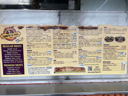 Menu photo 3 La Joya Taco Truck Vallejo, CA