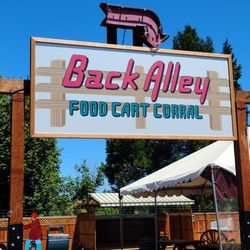 Back Alley Food Cart Corral - The Back Alley signage
