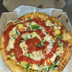 Mellow Mushroom - Veggie pizza with chicken added
