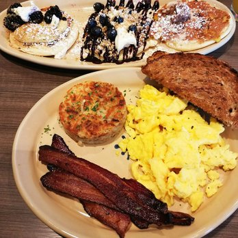 Snooze, an A.M. Eatery - Pancake Flight and The Snooze Classic - Breakfast & Brunch Near Me - Westminster, Colorado