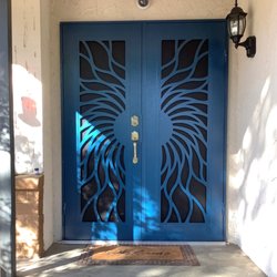 Den Defenders Security Doors - Professional security screen door installation for French set front doors in Ventura. Titan style pictured.