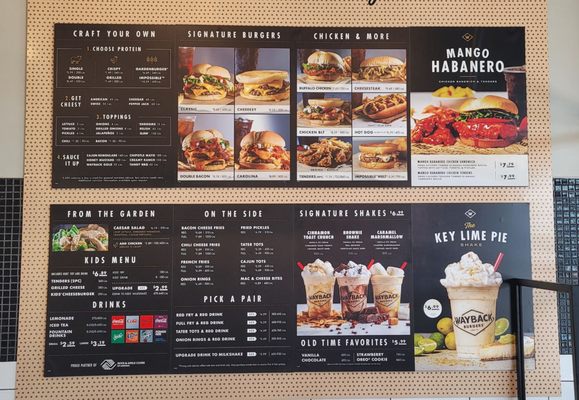 Menu photo 1 Wayback Burgers Duncan, SC