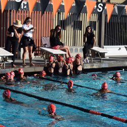 Santa Clara Aquamaids - Warming up at the Regional Novice Championship meet.