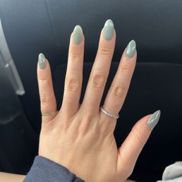 Freshly manicured hand and fingies Freshly manicured hand and fingies