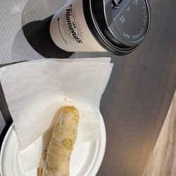 Filomena's Bean Coffee - Latte and Tequeno