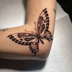 Heavy Hearts Tattoo - Butterfly tattoo