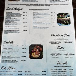 Bogey's Bar and Grille - Menu back