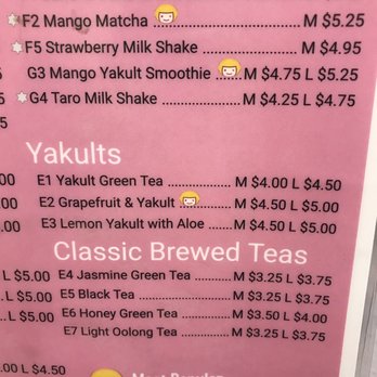 Happy Lemon - Menu - 4/13/19 - Bubble Tea Near Me - San Leandro, California