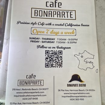 Cafe Bonaparte - Redondo Beach - menu 05/2024 - Cafes Near Me - Redondo Beach, California Cafe Bonaparte - Redondo Beach - menu 05/2024 - Cafes Near Me - Redondo Beach, California