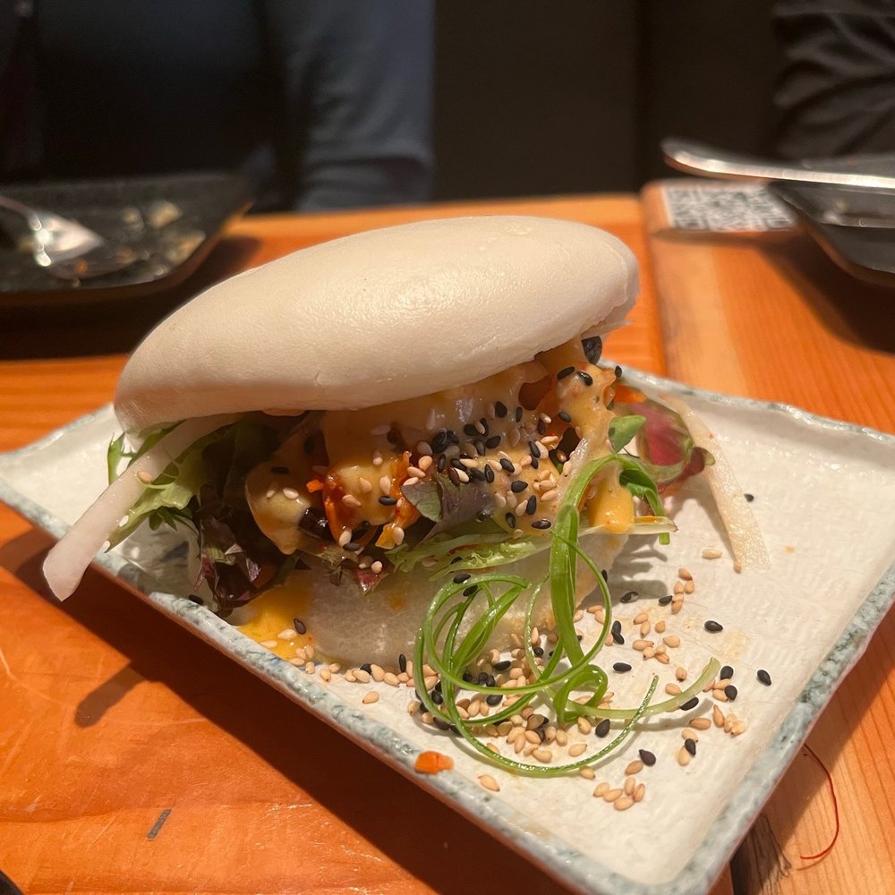 Block Kitchen + Bar - Pork belly bun - Sandwiches Near Me - Banff, Alberta Block Kitchen + Bar - Pork belly bun - Sandwiches Near Me - Banff, Alberta