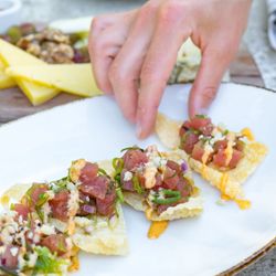 PlumpJack Cafe and Bar - Poke wonton crisp