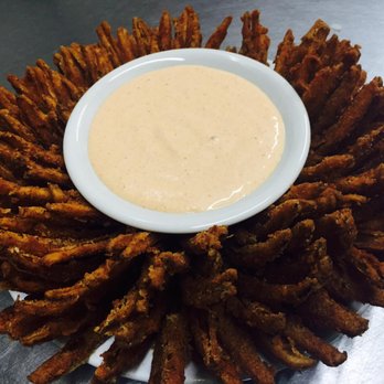 Rizer's Pork & Produce - the FREE blooming onion that came with the dinner at their Steak Night that only happens certain times of the year. - Southern Near Me - Lodge, South Carolina Rizer's Pork & Produce - the FREE blooming onion that came with the dinner at their Steak Night that only happens certain times of the year. - Southern Near Me - Lodge, South Carolina