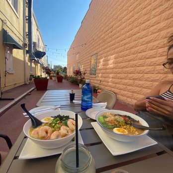 Ichi Ni San - Outside seating in alley - Asian Fusion Near Me - Daytona Beach, Florida