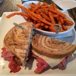 Reuben Sandwich with Sweet Potato Fries