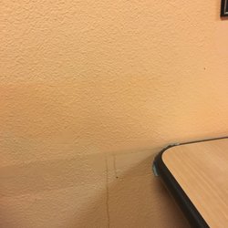 There is stuff running down the walls. Gross.
