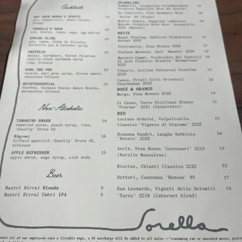 Sorella - Menu - Italian Near Me - San Francisco, California